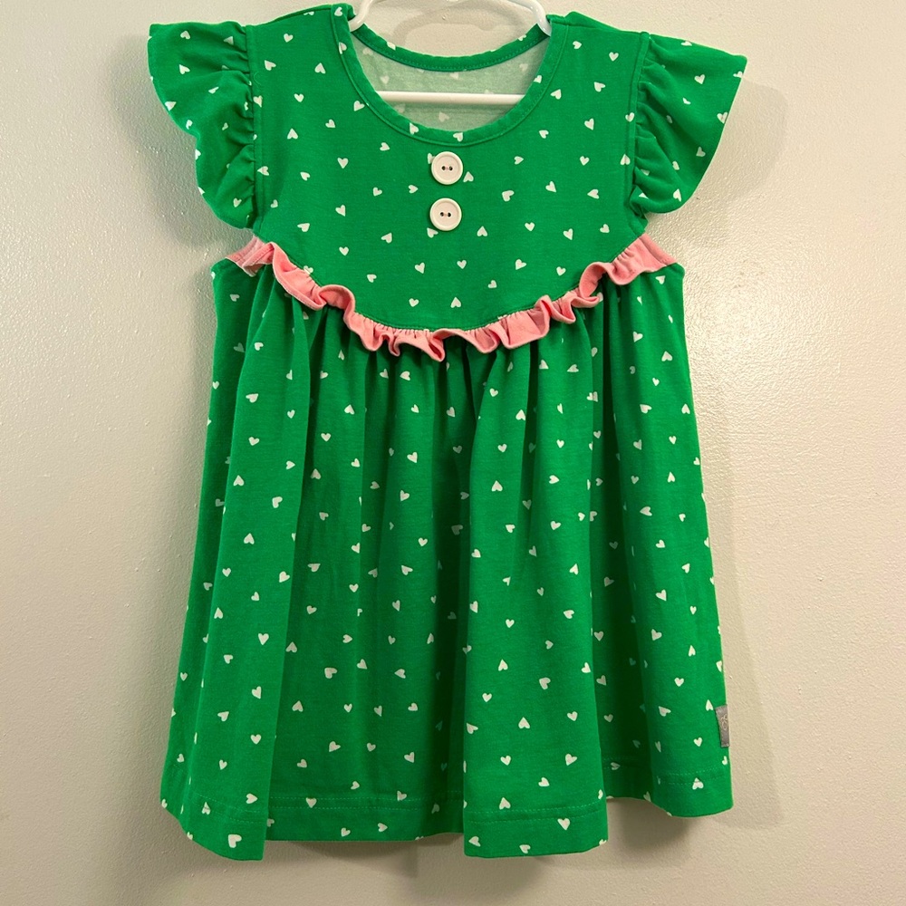 Eleanore Rose Green with Hearts Top